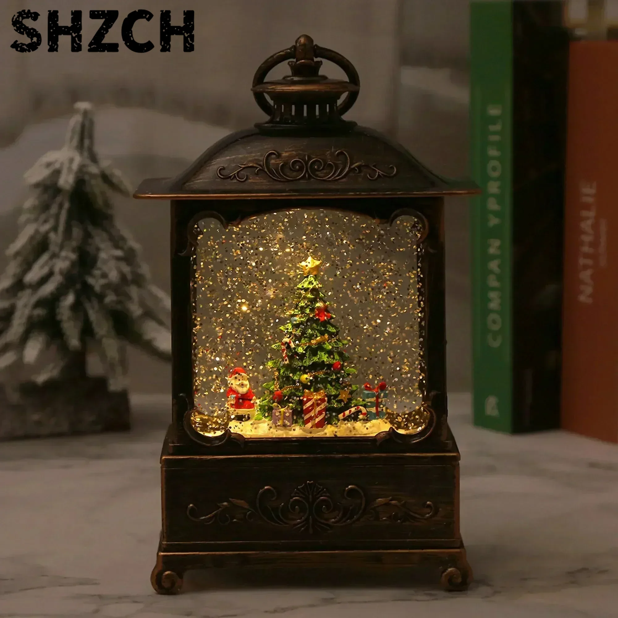 Snow Globe Musical - Noel Kar Küresi Fener Müzik Kutusu