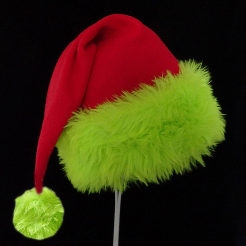 Santa Hat Plush - 1 adet, Noel Baba Şapkası Noel