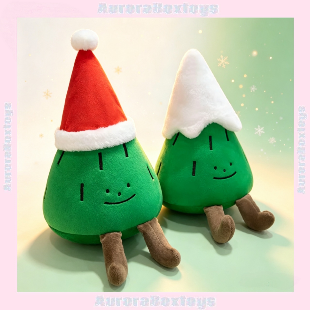 Santa Hat Plush - 2026 Çizgi Film Noel Ağacı Peluş