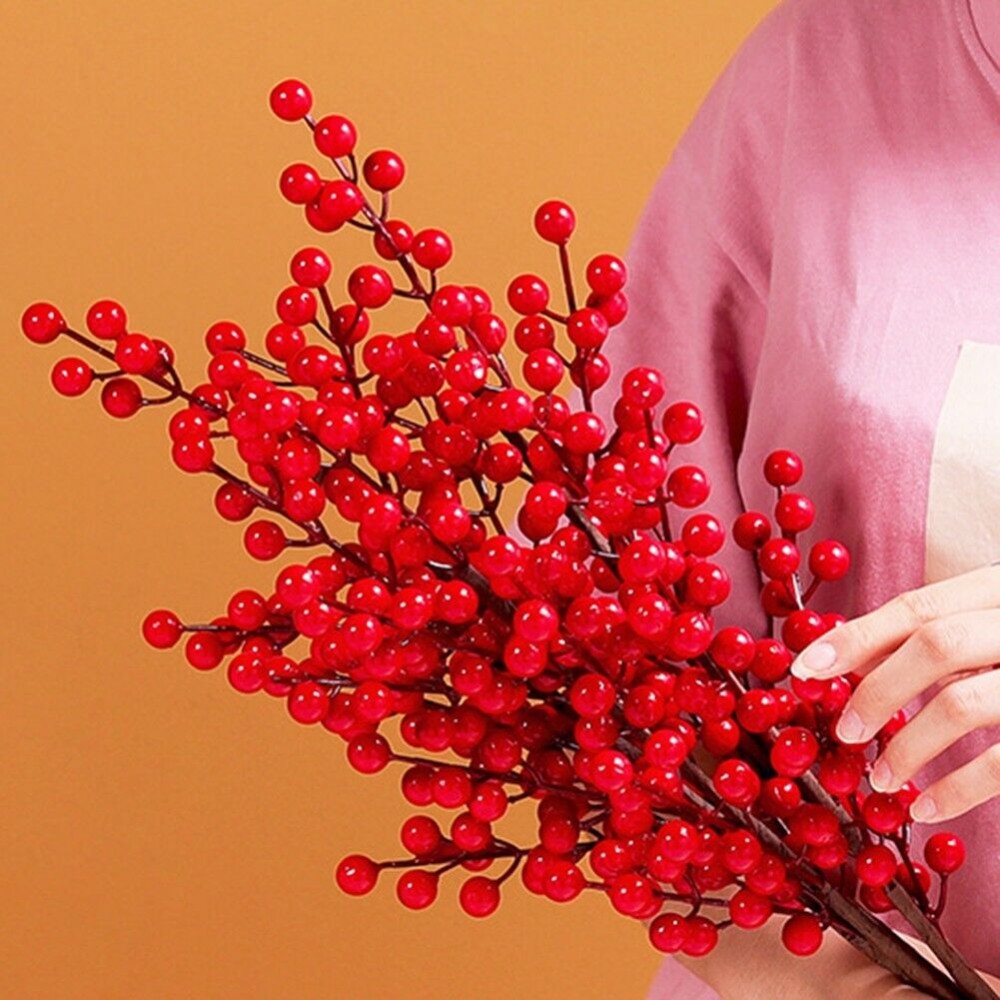 Yapay Canlı Kırmızı Çilek Sapl - Christmas Wreath Fake incelemesi ve fiyatı