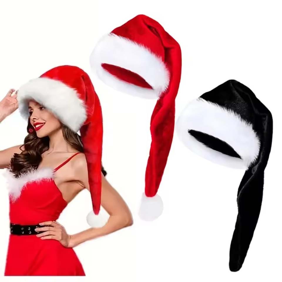 Uzun Peluş Noel Şapkası Kadife - Santa Hat Plush incelemesi ve fiyatı