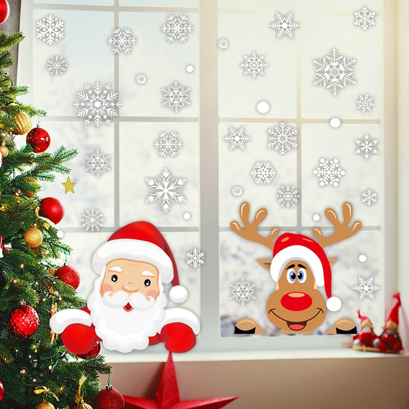 Karikatür Noel Baba Pencere Çı - Snowflake Window Decal incelemesi ve fiyatı