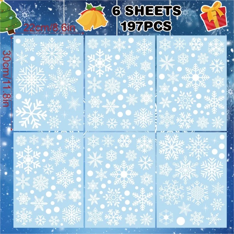 Noel pencere çıkartmaları, kar - Snowflake Window Decal incelemesi ve fiyatı
