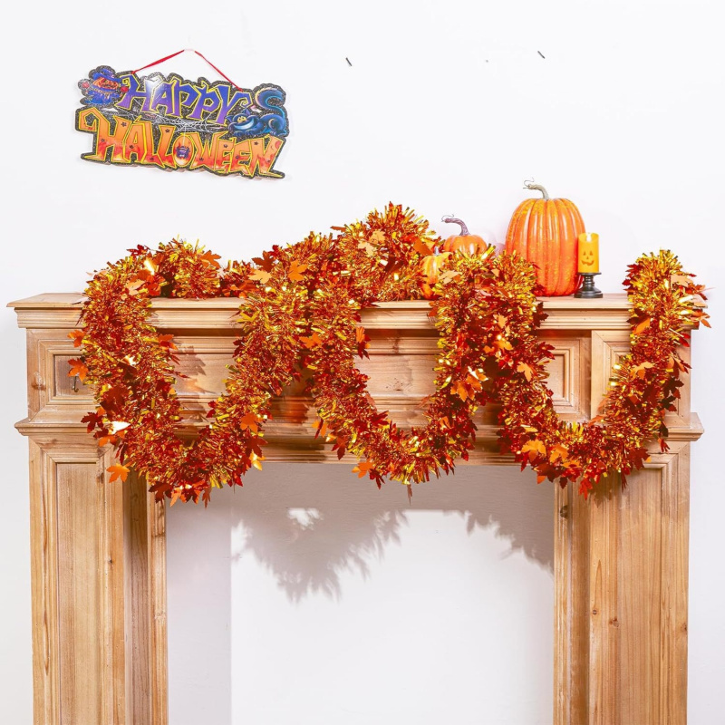 2 adet Şükran Günü Sonbahar Ak - Tinsel Garland Decoration incelemesi ve fiyatı